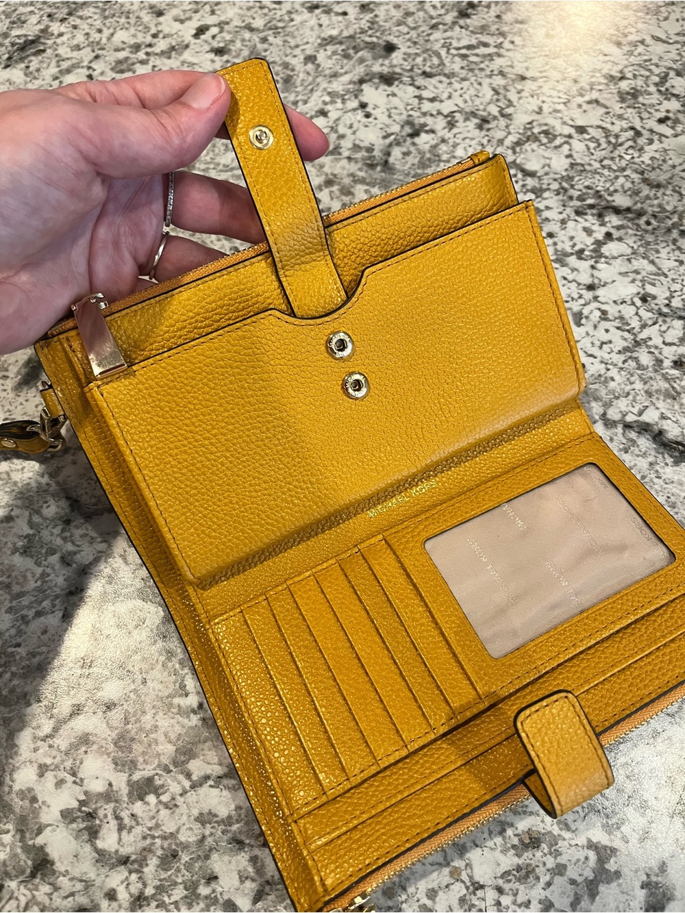 Michael Kors Leather Double Zip Tech Wallet Wristlet - Picture 9 of 13